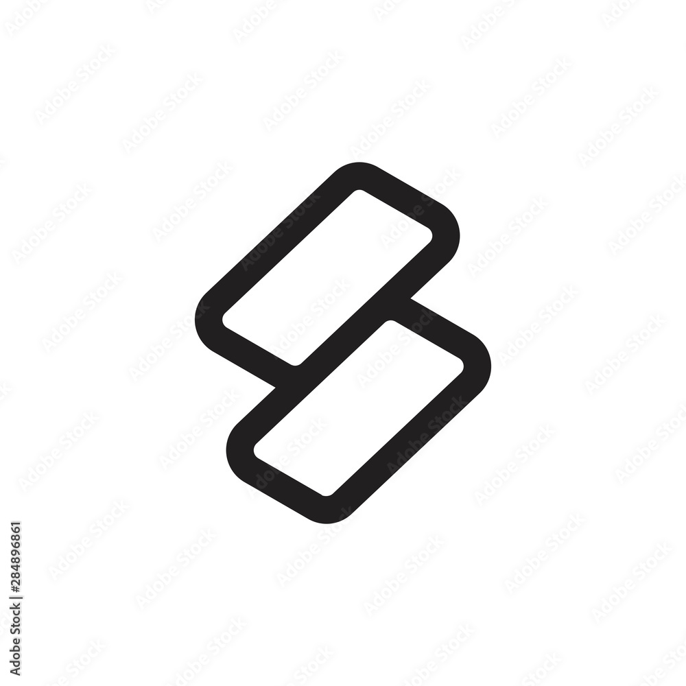 abstract letter s linked line logo vector abstract letter s linked line logo vector