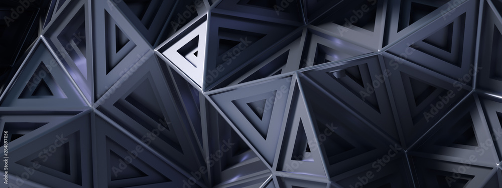 Black gray background with crystals, triangles. 3d illustration, 3d rendering. Black gray background with crystals, triangles. 3d illustration, 3d rendering.