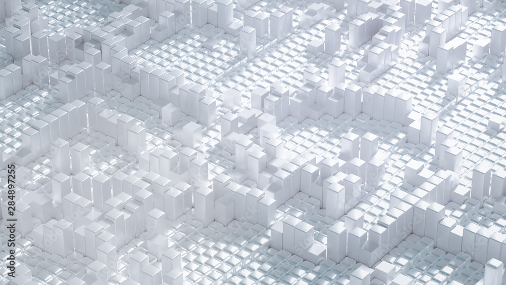 Abstract technology background. 3d illustration, 3d rendering.