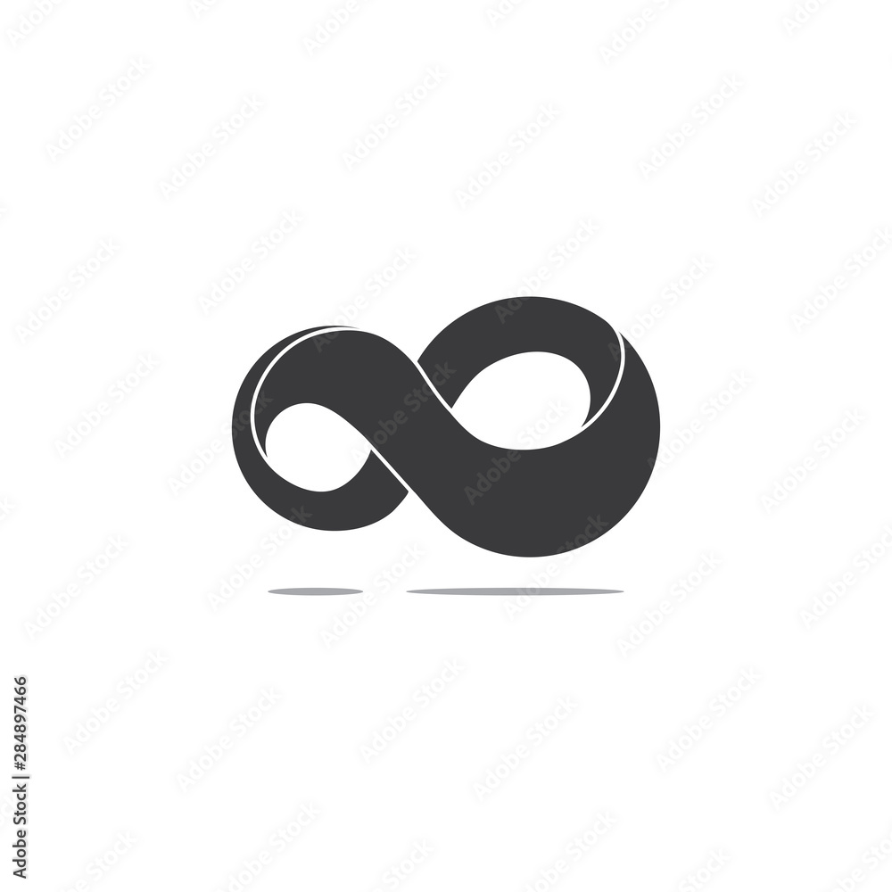 abstract 3d infinity ribbon logo vector abstract 3d infinity ribbon logo vector