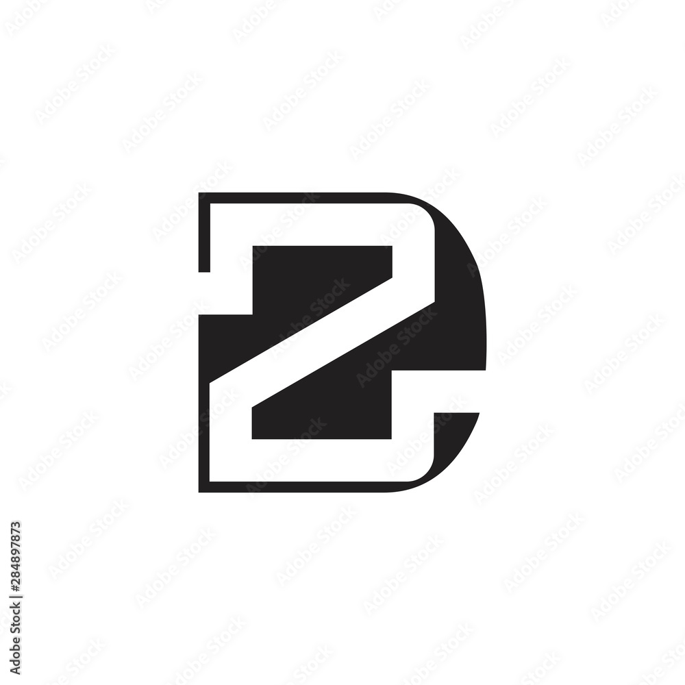 letter dz symbol simple negative space emblem logo vector letter dz symbol simple negative space emblem logo vector