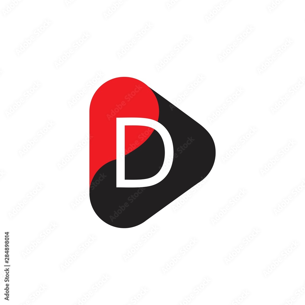 letter d symbol 3d curves geometric logo vector letter d symbol 3d curves geometric logo vector