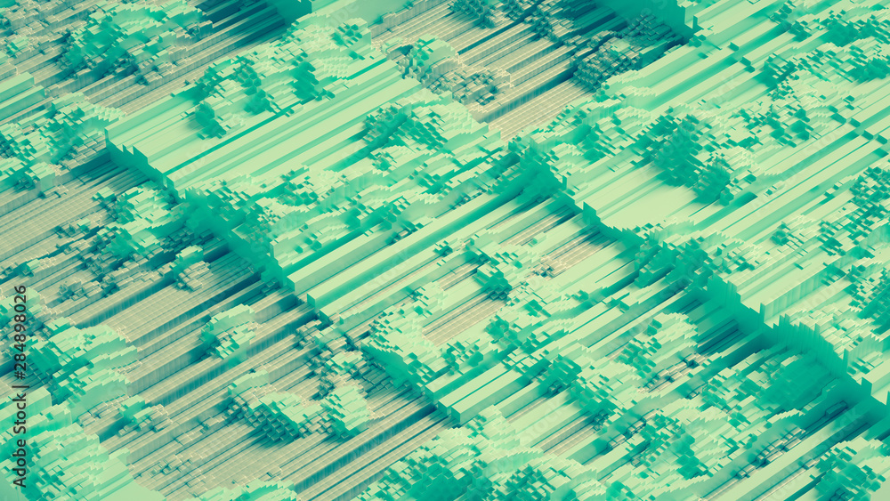 Fototapeta premium Abstract technology background. 3d illustration, 3d rendering.