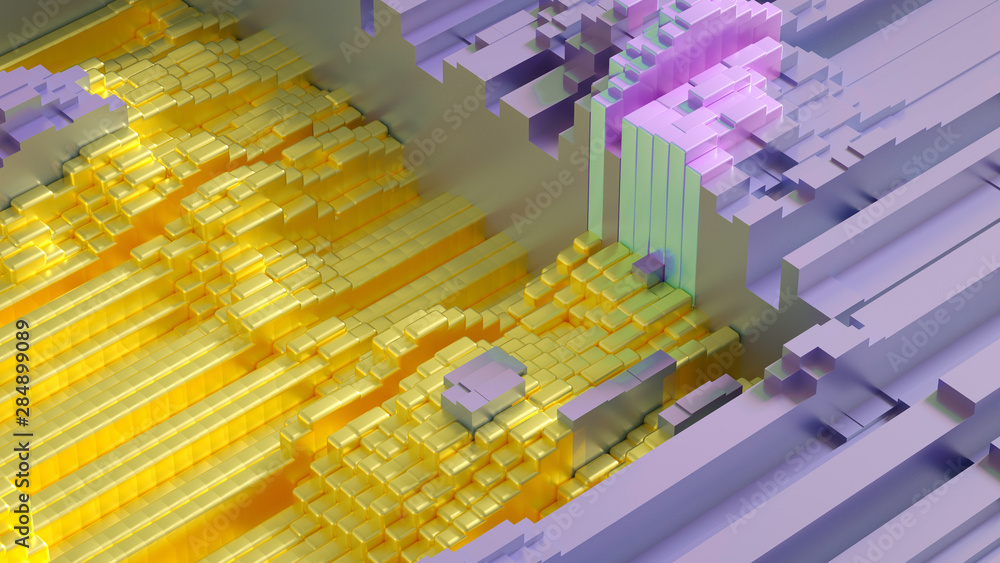 Obraz premium Abstract technology background. 3d illustration, 3d rendering.