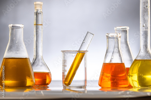 Canvastavla the natural product extract, oil and biofuel solution, in the chemistry laborato