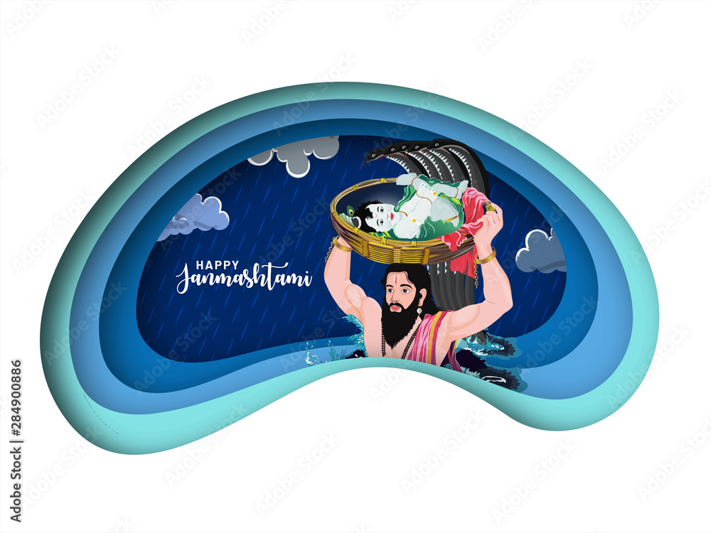 concept of Shri krishna janmashtami, day of lord krishna birthday where