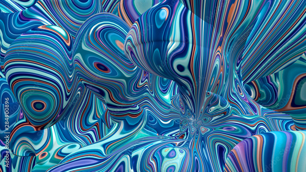 Obraz premium Bright, juicy abstraction background. 3d illustration, 3d rendering.