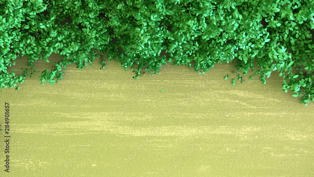 Fototapeta premium Beautiful summer foliage frame. 3d illustration, 3d rendering.