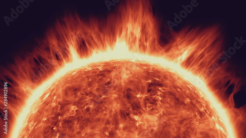 Tableau sur toile Epic Sun Surface Flare Prominence Solar System