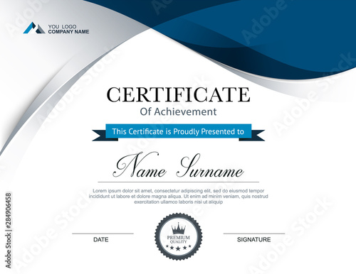 certificate of appreciation design template photo