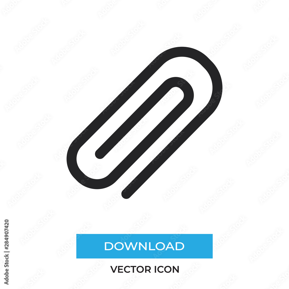 Paper clip vector icon, simple sign for web site and mobile app. Paper clip vector icon, simple sign for web site and mobile app.