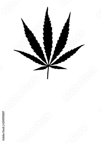 Hanf Blatt Cannabis Pflanze Icon Vektor Grafik
