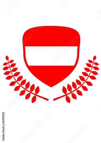Österreich Flagge Wappen Grafik Vektor