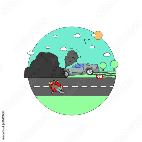 Disaster Accident Tragedy of Car Collision, Crash