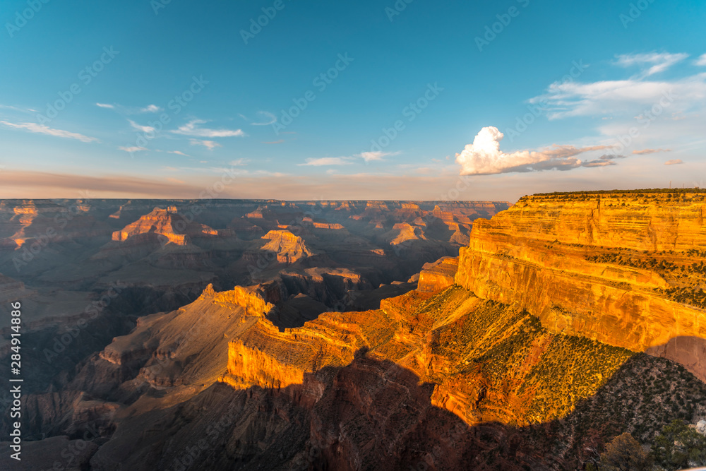 Sunset at the Powell Point of Grand Canyon. Arizona