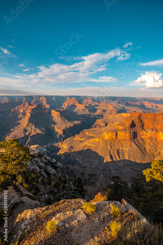 Sunset at the Powell Point of Grand Canyon. Arizona, vertical photo