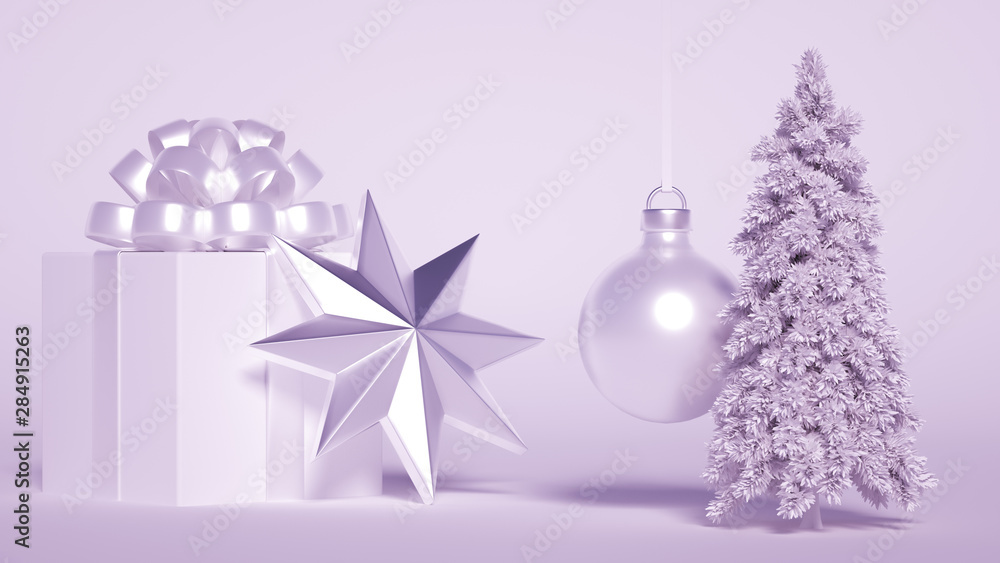 Holiday, christmas, gift, christmas tree background. 3d illustration, 3d rendering. Holiday, christmas, gift, christmas tree background. 3d illustration, 3d rendering.