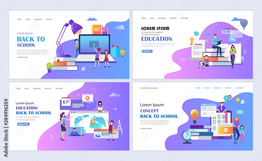 Back to school landing pages