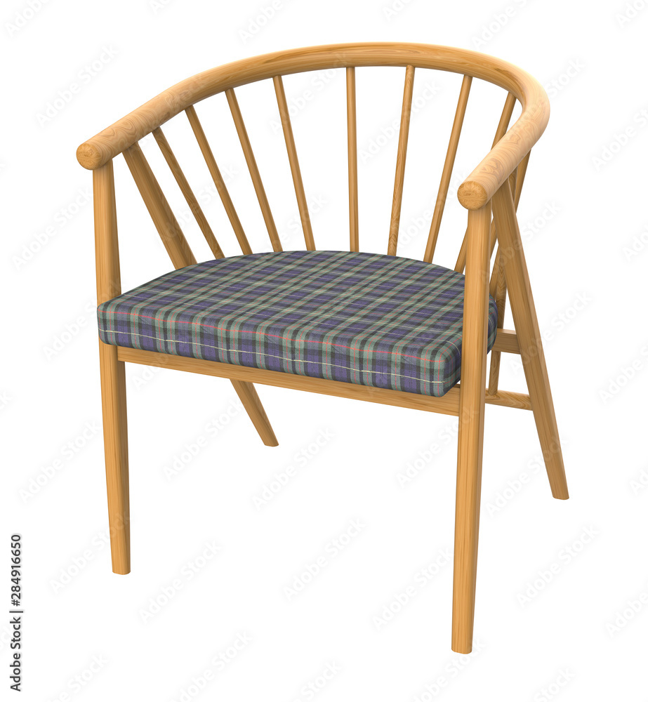 wooden chair isolated on white background,3d rendering wooden chair isolated on white background,3d rendering