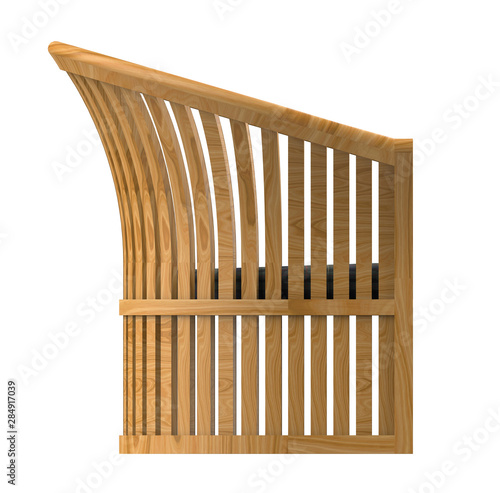 wooden chair isolated on white background,3d rendering