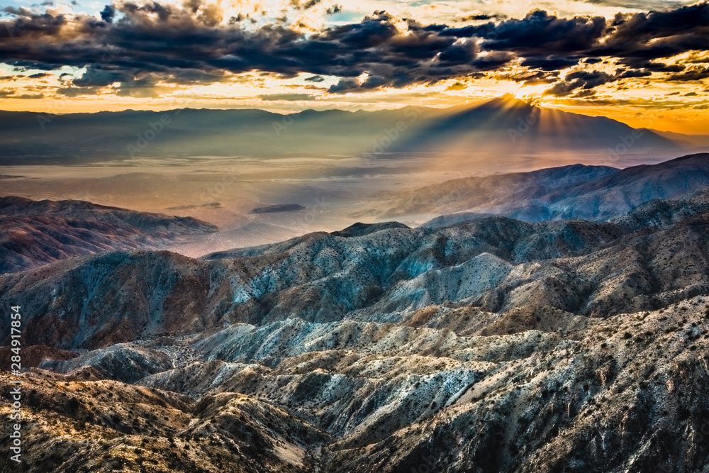 View of clouds over mountain in Joshua Tree National Park View of clouds over mountain in Joshua Tree National Park