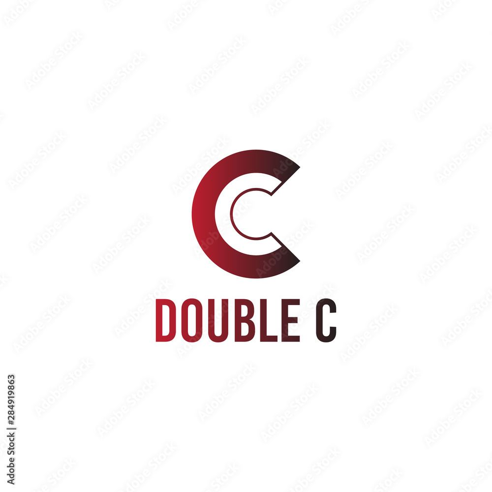 vector illustration initial double letter c icon logo modern design vector illustration initial double letter c icon logo modern design