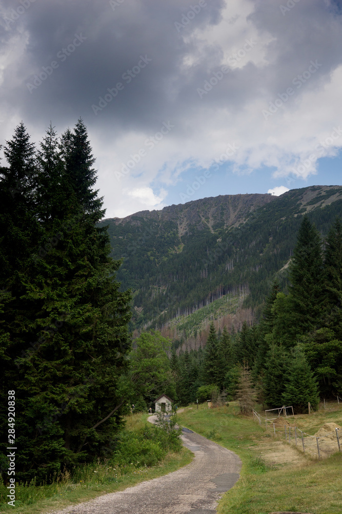 Obraz premium mountain chapel in Obri Dul in the Krkonose/ karkonosze/Giant MOuntains in the czech republic