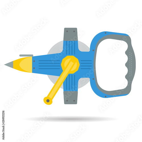 Geodesic earth-measuring tape – tape – isolated on a white background. Vector illustration.