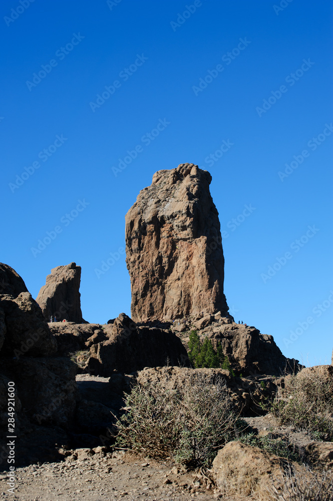 View of Roque Nublo or Cloud Rock