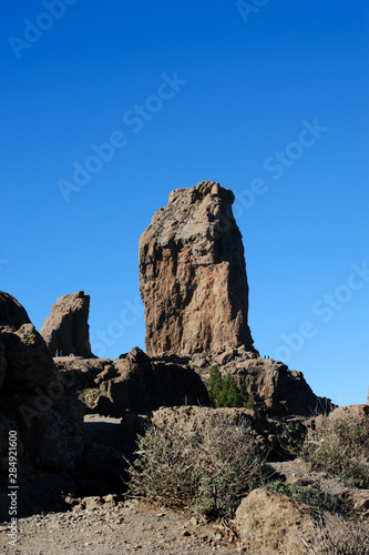 View of Roque Nublo or Cloud Rock