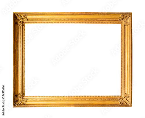 retro wide wooden picture frame cutout