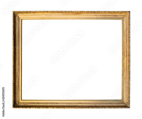 retro narrow wooden picture frame cutout