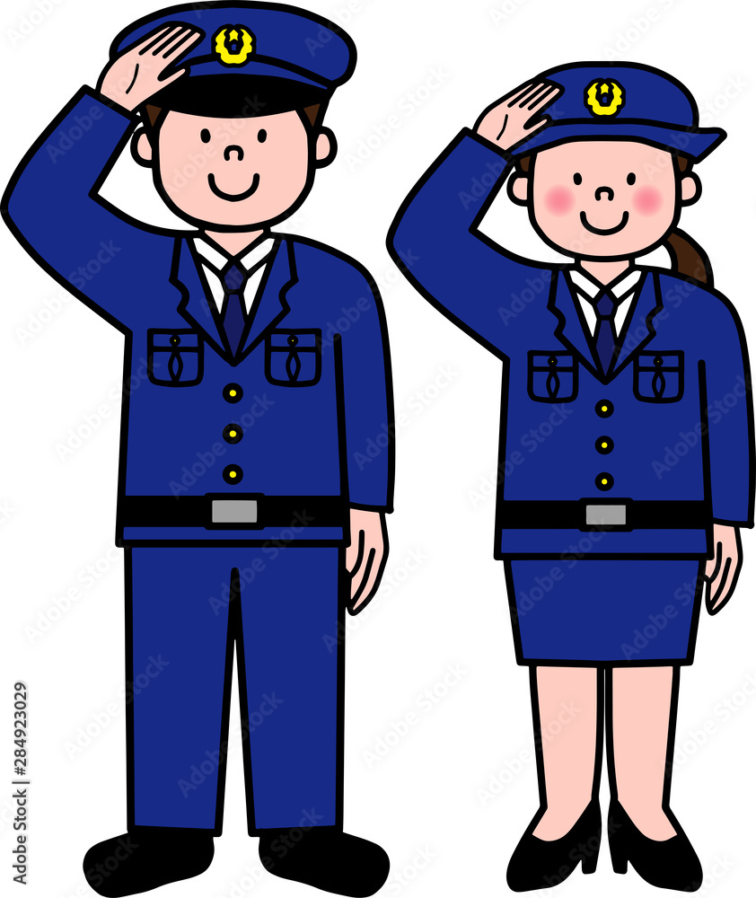 警察官と婦人警官