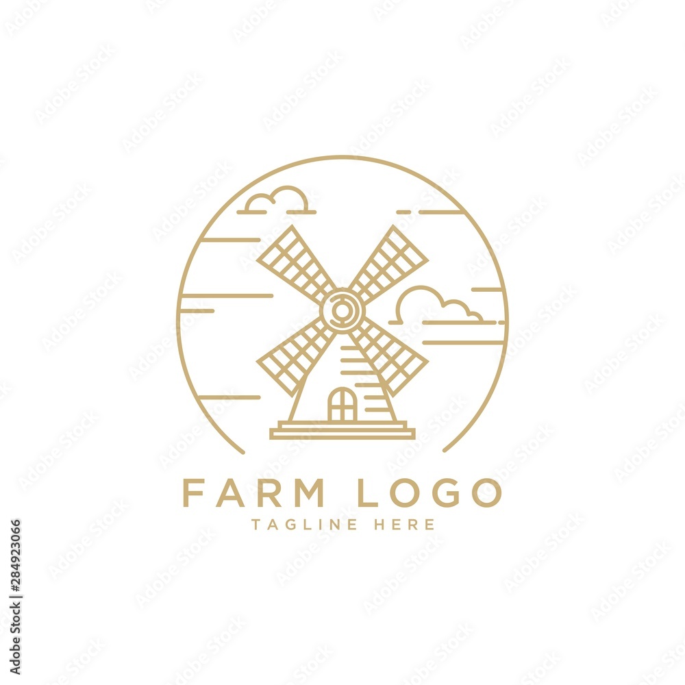 wind mill logo design vector template.creative icon for agriculture company wind mill logo design vector template.creative icon for agriculture company