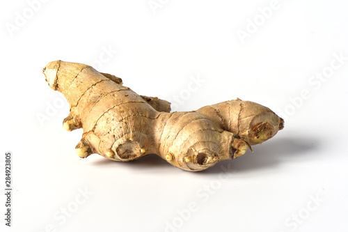 Ginger root isolated on a white background.