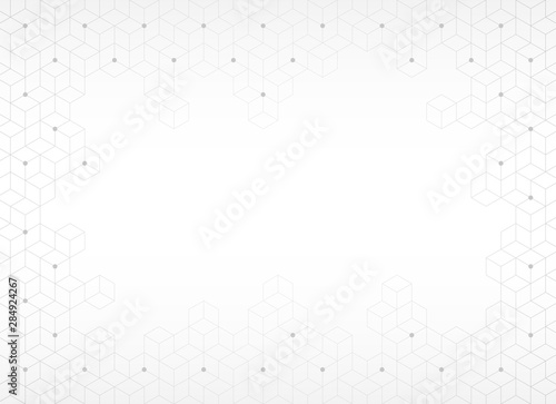 Abstract background, texture with gray hexagon, vector illustration