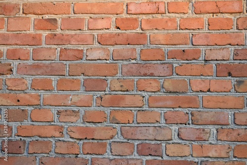 Old wall made of red bricks