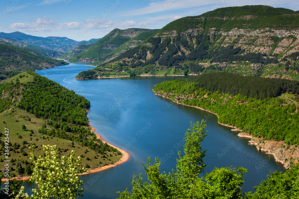 Meander of Arda River in Rhodopes Mountain, dam Kardzhali, Bulgaria