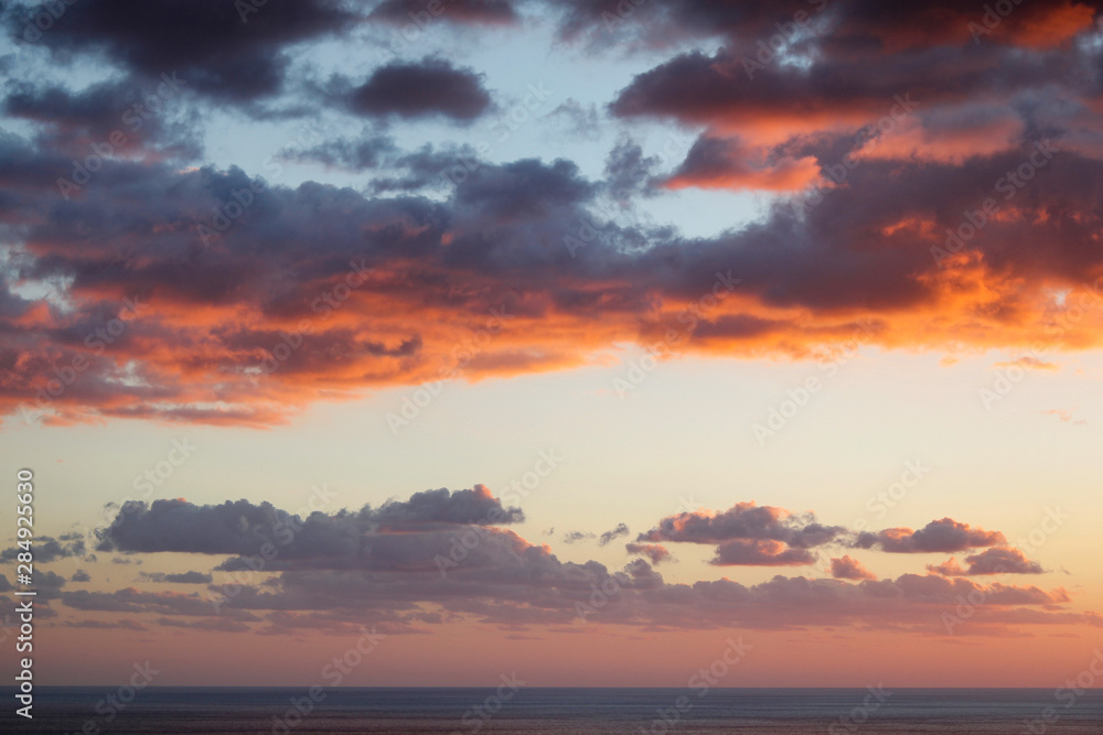 silhouette of alanya city at sunset