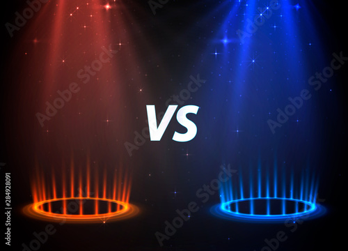 Versus game cover  banner sport vs  team concept.