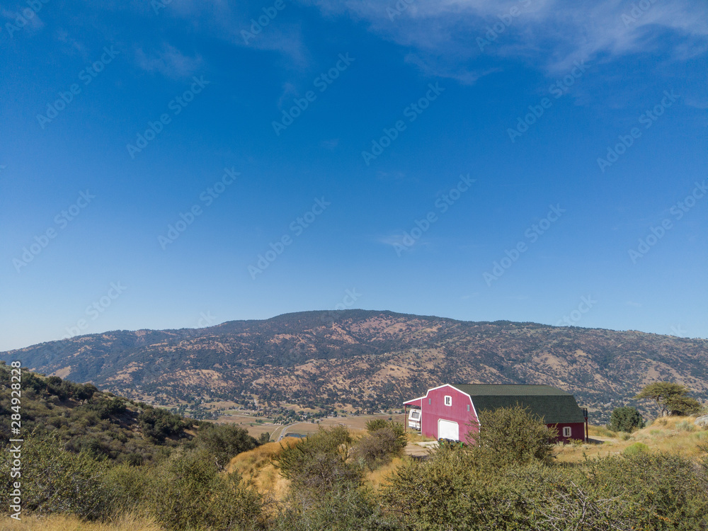  Red Barn in the mountains