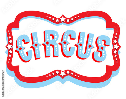 Circus banner sign.