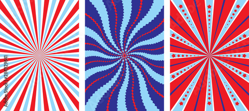 Bright striped banners