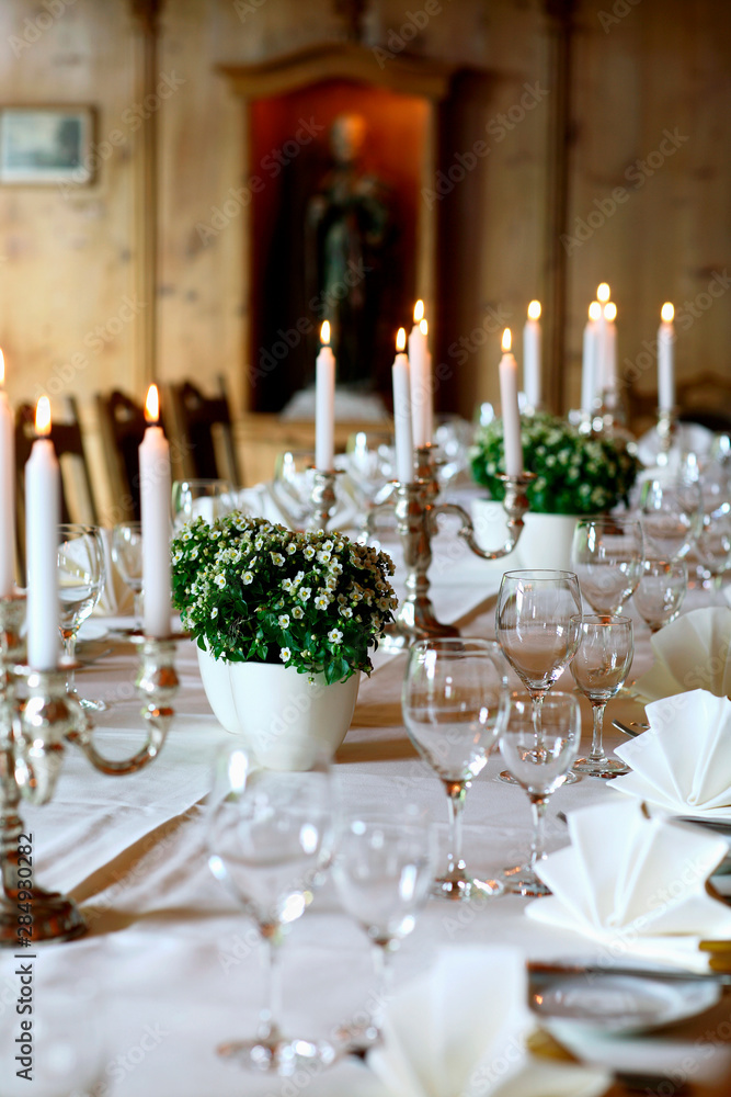 Decorated dining table Decorated dining table