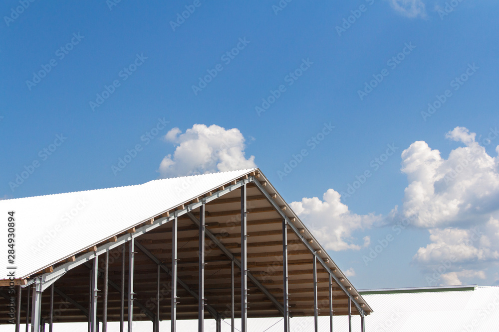Agricultural buildings on the construction of a new farm. Buildings and facilities for agriculture. Agricultural buildings on the construction of a new farm. Buildings and facilities for agriculture.