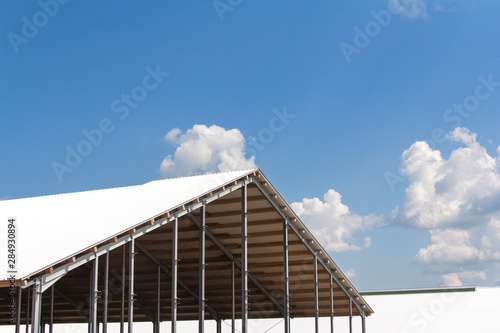 Wallpaper Mural Agricultural buildings on the construction of a new farm. Buildings and facilities for agriculture. Torontodigital.ca