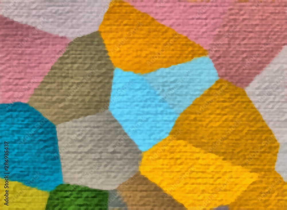 Fototapeta premium Abstract polygonal background. Triangles texture. Geometric modern art. Futuristic simple painting on canvas. Pattern for design. Backdrop template. Low poly concept artwork. Decorative elements.