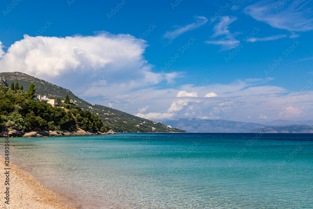 Beautiful view of Barbati beach, Corfu Island, Greece