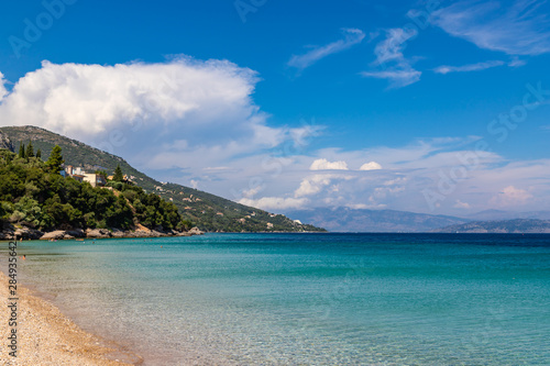 Beautiful view of Barbati beach  Corfu Island  Greece