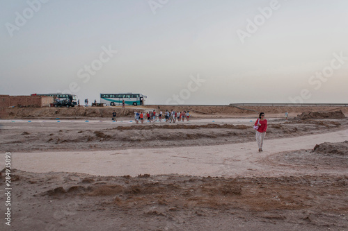 woman in the desert at dawn tunisia